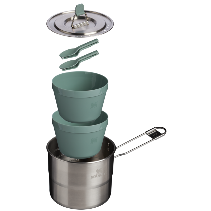 Wildfare Go Two Bowl Cook Set | 6-piece set - Shale + Charcoal